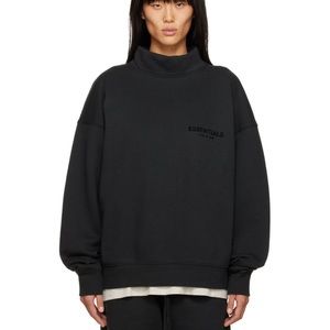 Fear of God Essentials Black Mock Neck Sweatshirt